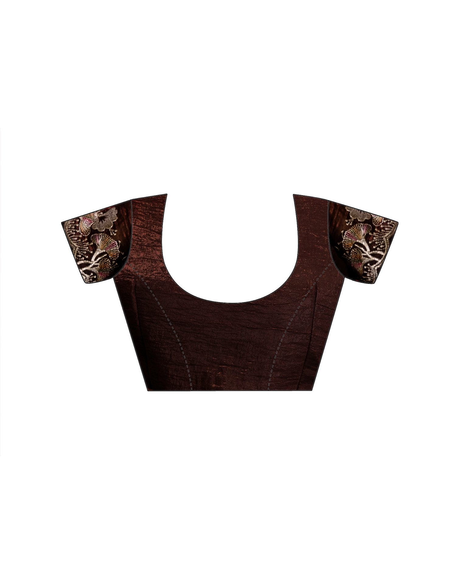 Maroon Shimmer Chiffon Sequence Embroidery saree