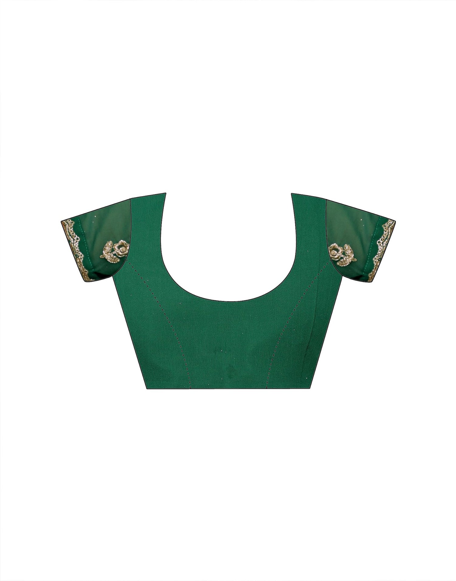 Teal Green Shimmer Georgette Sequence Embroidery saree