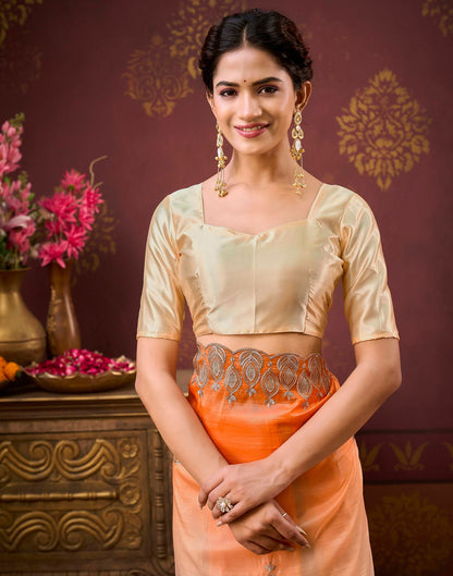 Light Pink Tissue Silk Sequence Embroidery Saree