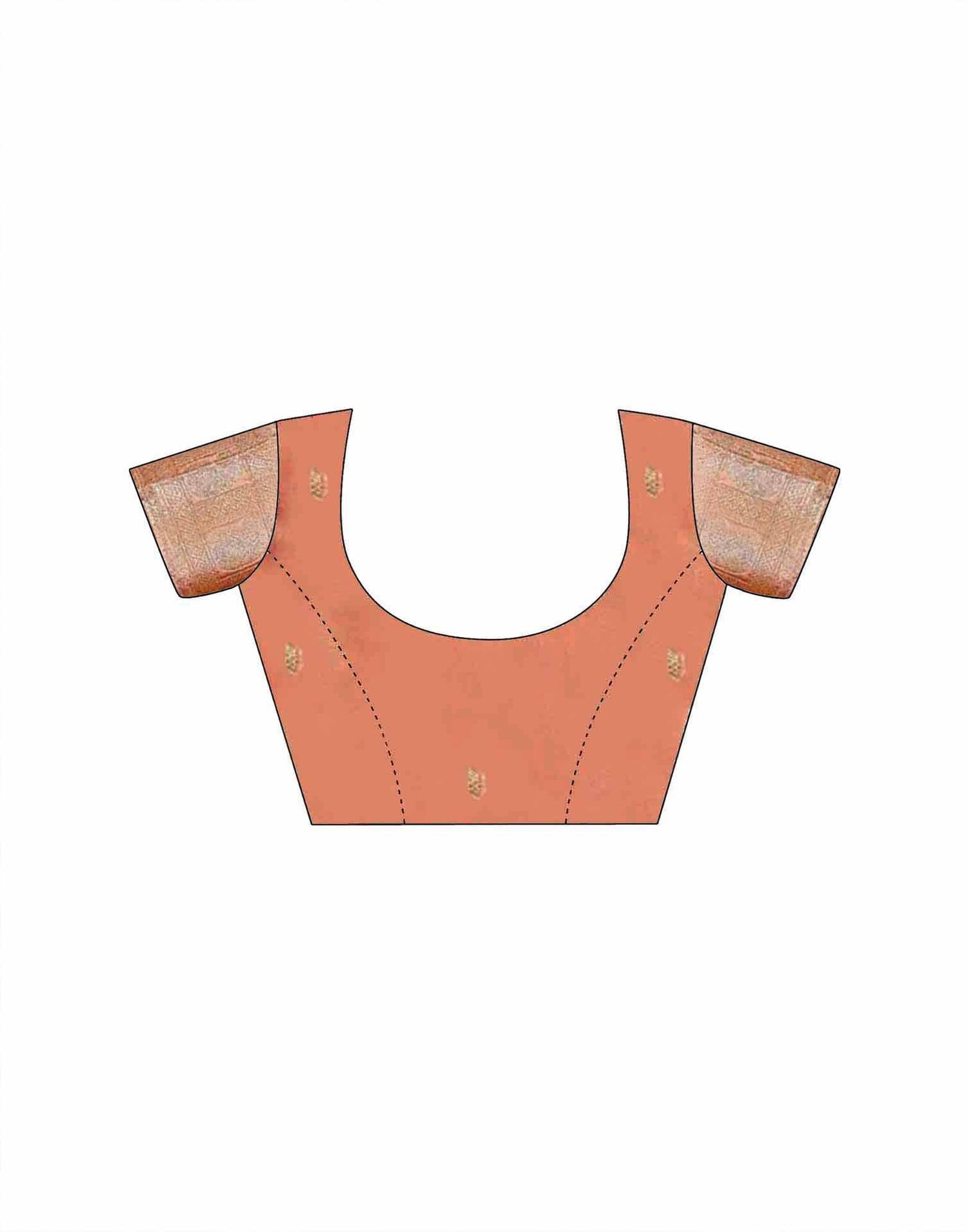 Peach Silk Woven Banarasi Saree