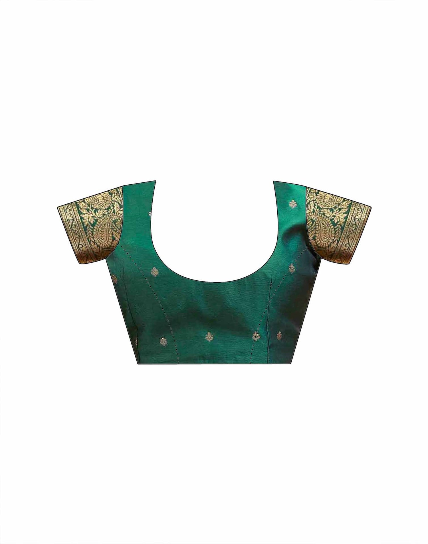 Dark Green Silk Woven Banarasi Saree