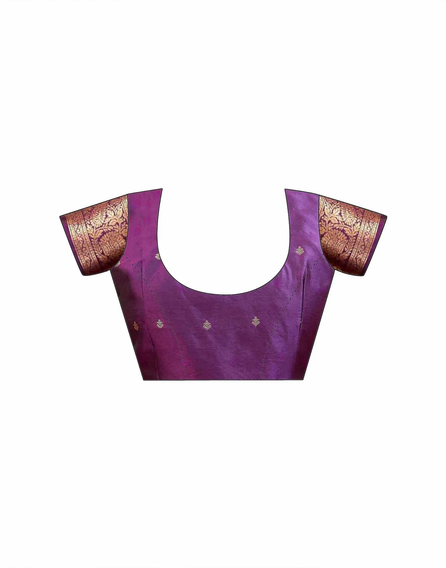 Dark Purple Silk Woven Banarasi Saree