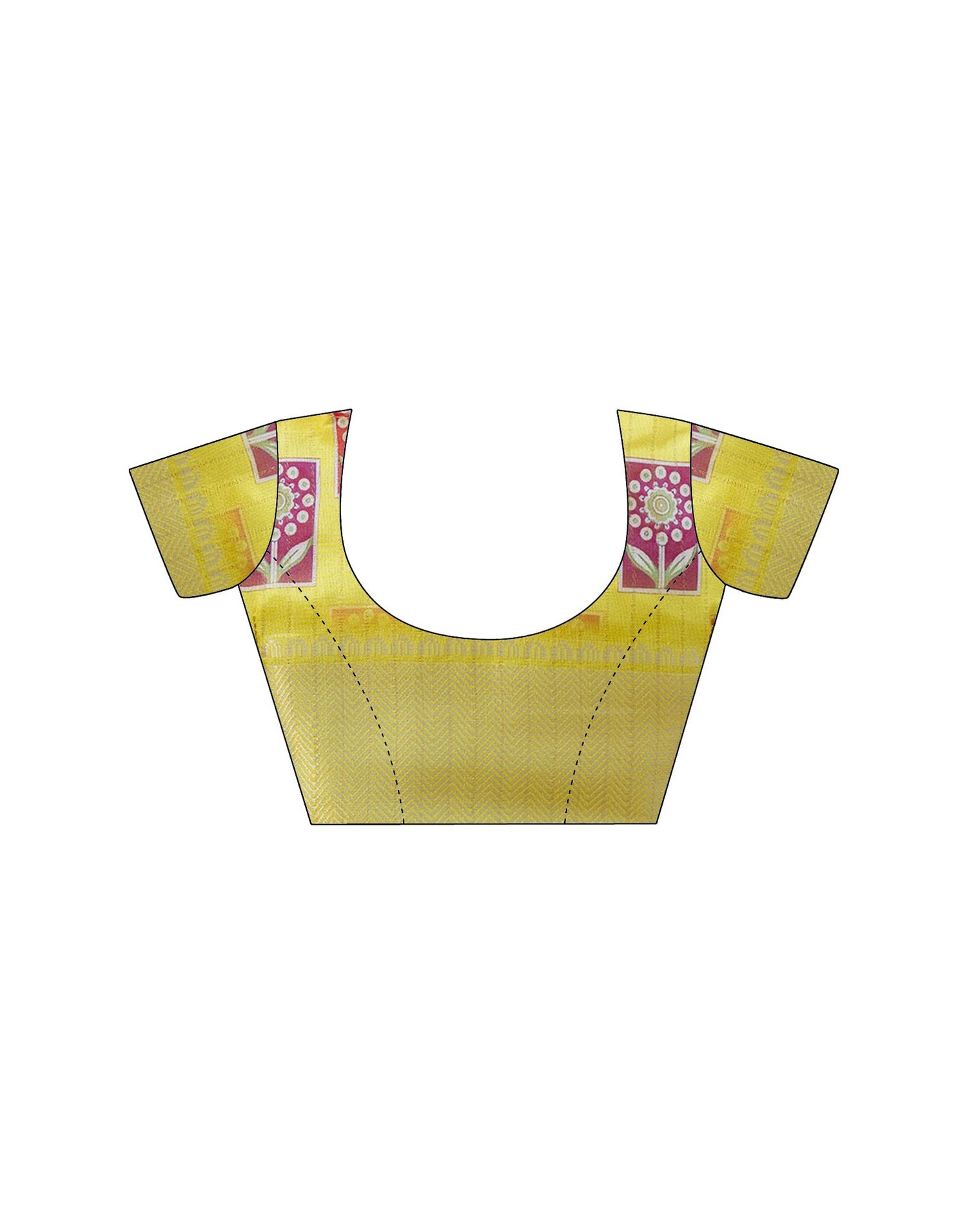 Ready To Wear Multicoloured Dola Silk Printed Saree