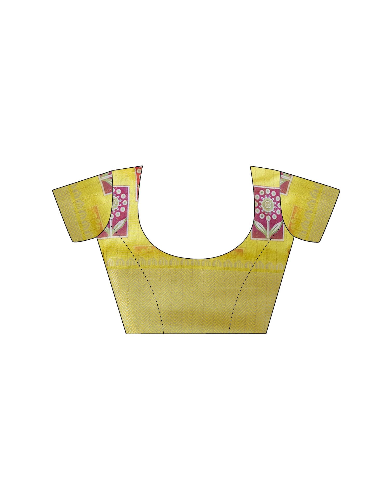 Ready To Wear Multicoloured Dola Silk Printed Saree