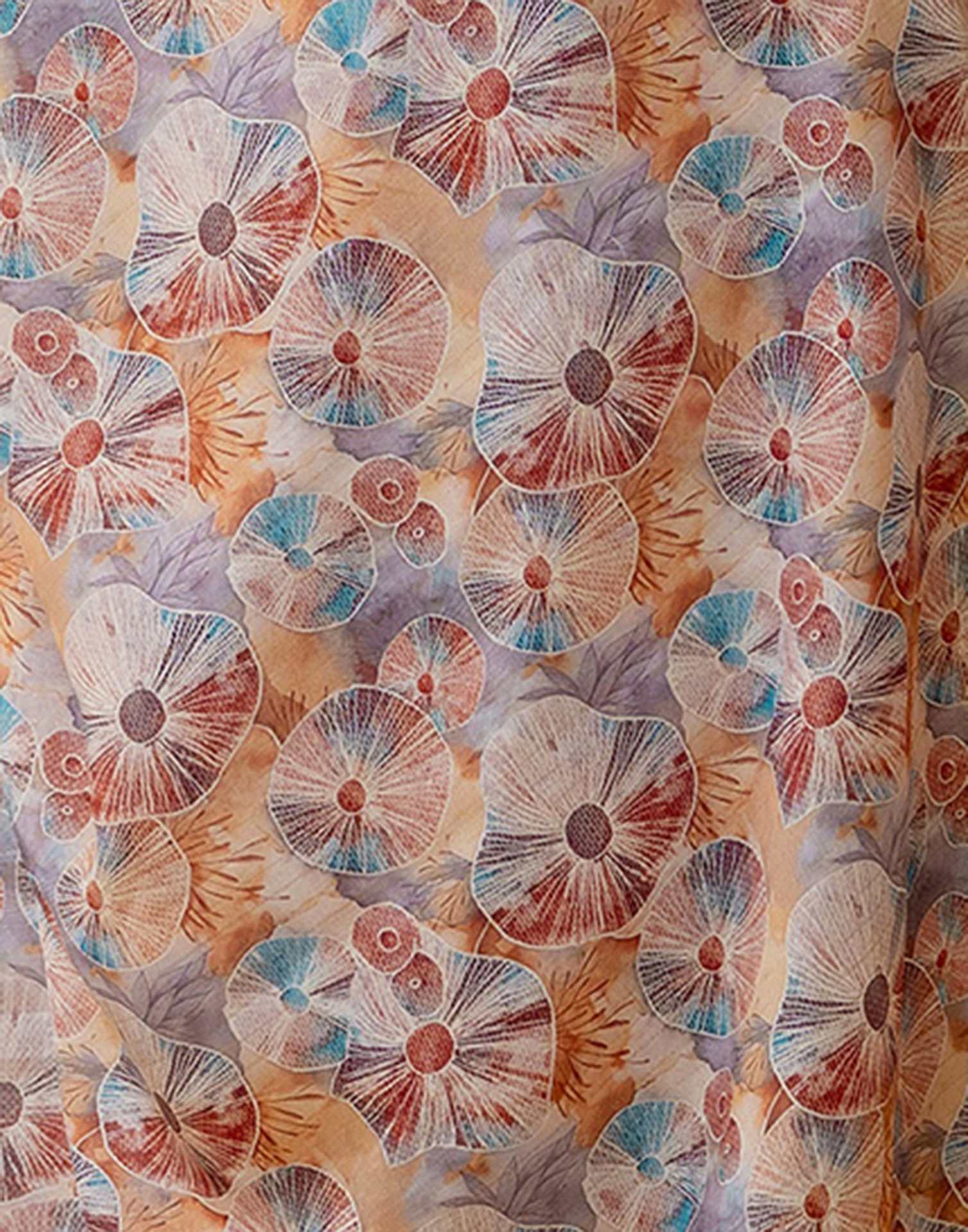Ready To Wear Light Brown Dola Silk Woven Border Printed Saree