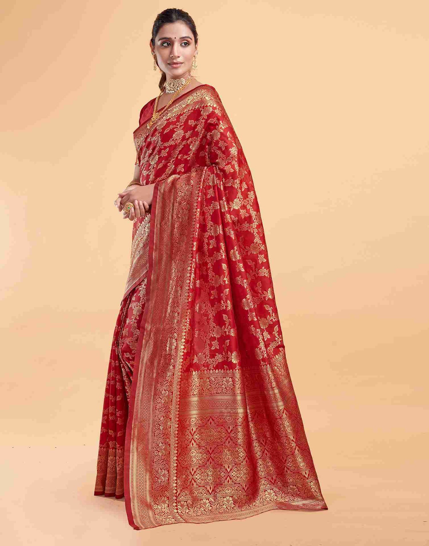 Red Banarasi Silk Saree