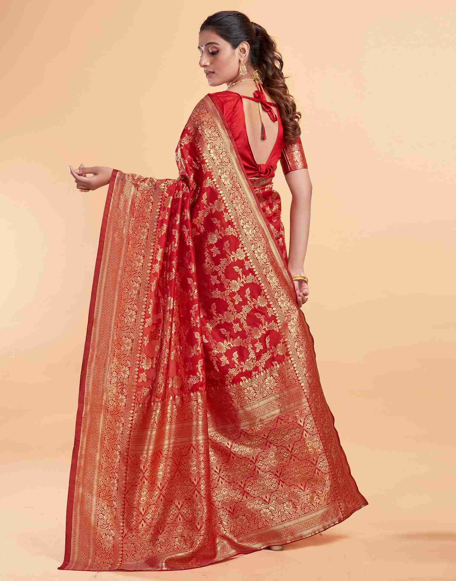 Red Banarasi Silk Saree