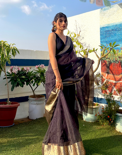 Black Organza Saree | Sudathi