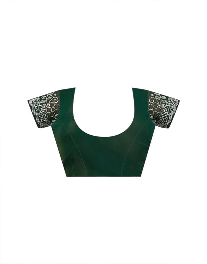 Green Georgette Stone Work Swarovski Saree