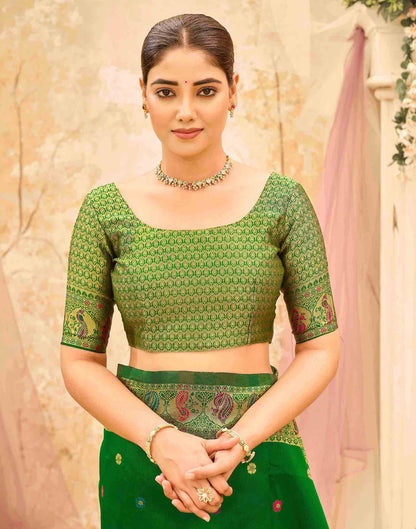 Green Silk Woven Paithani Saree