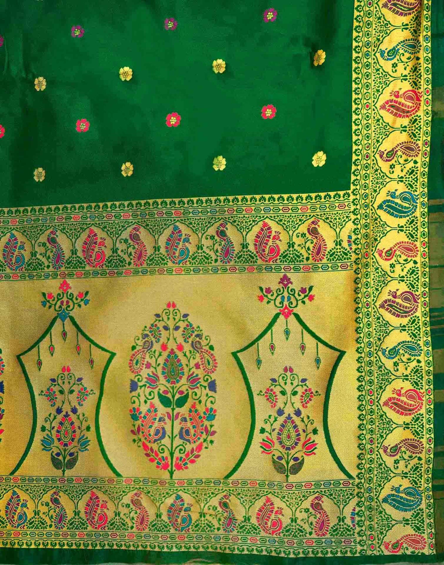Green Silk Woven Paithani Saree
