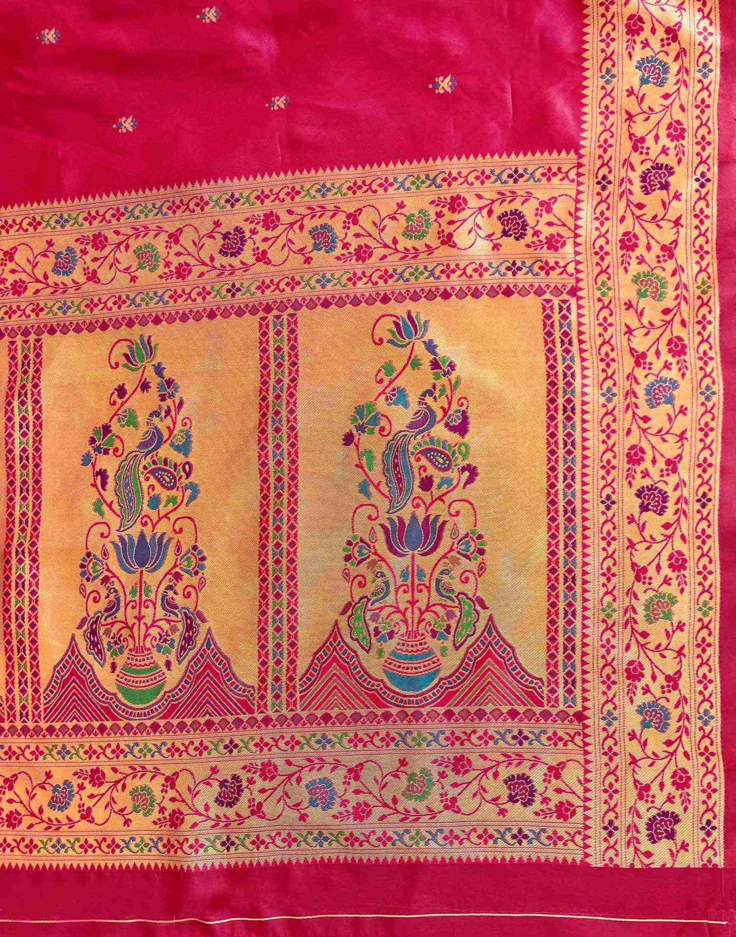 Pink Silk Woven Paithani Saree