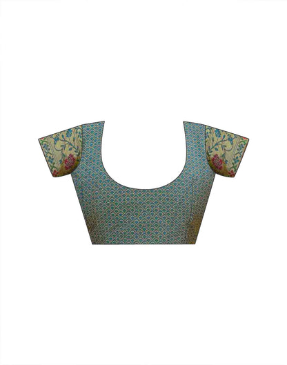 Rama Blue Silk Woven Paithani Saree