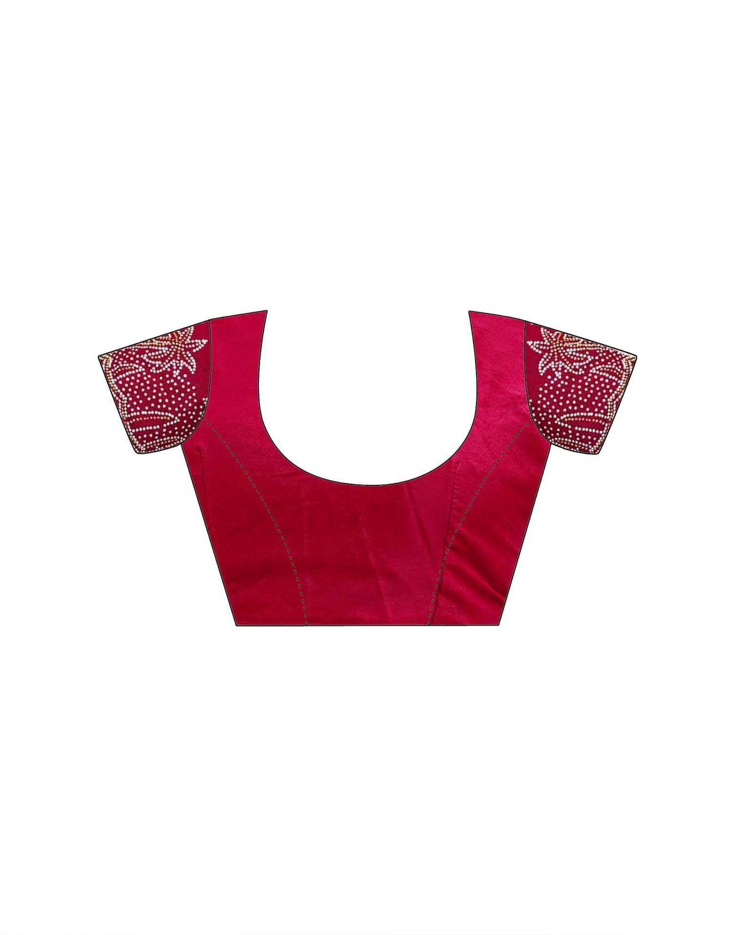 Maroon Shimmer Stone Work Swarovski Saree