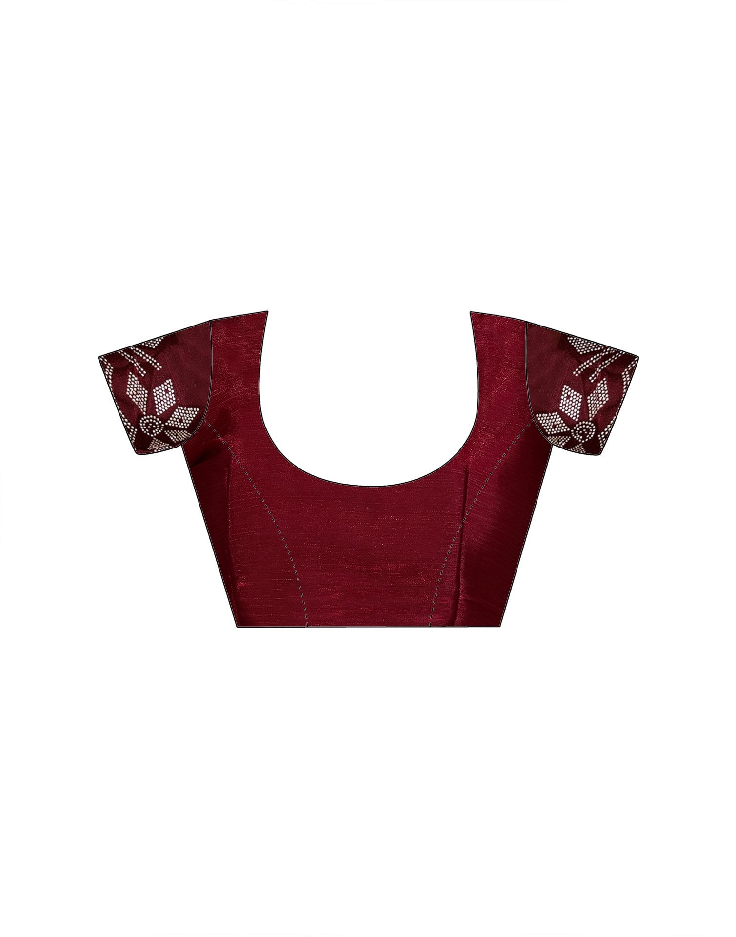 Maroon Shimmer Stone Work Swarovski Saree