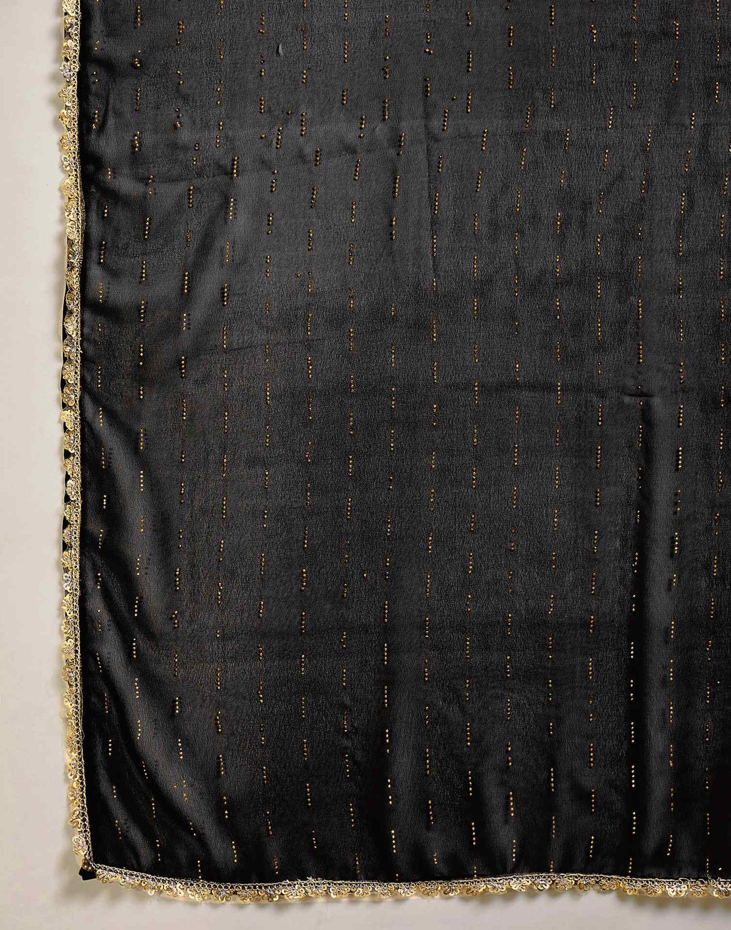 Black Georgette Stone Work Lace Saree