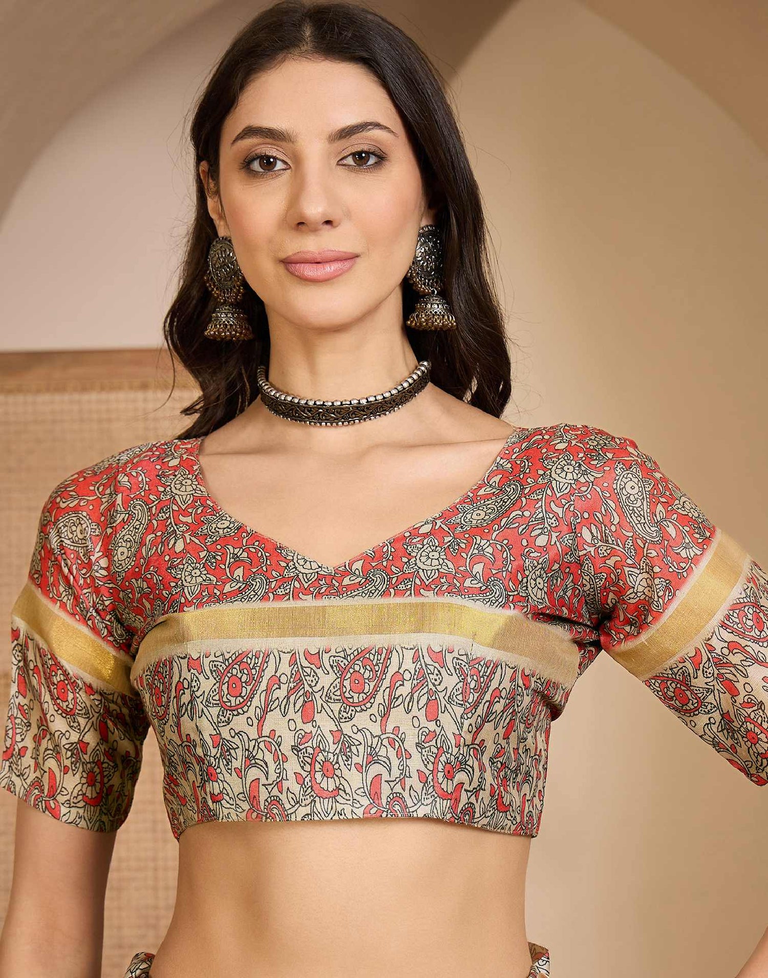 Black Cotton Silk Printed Saree