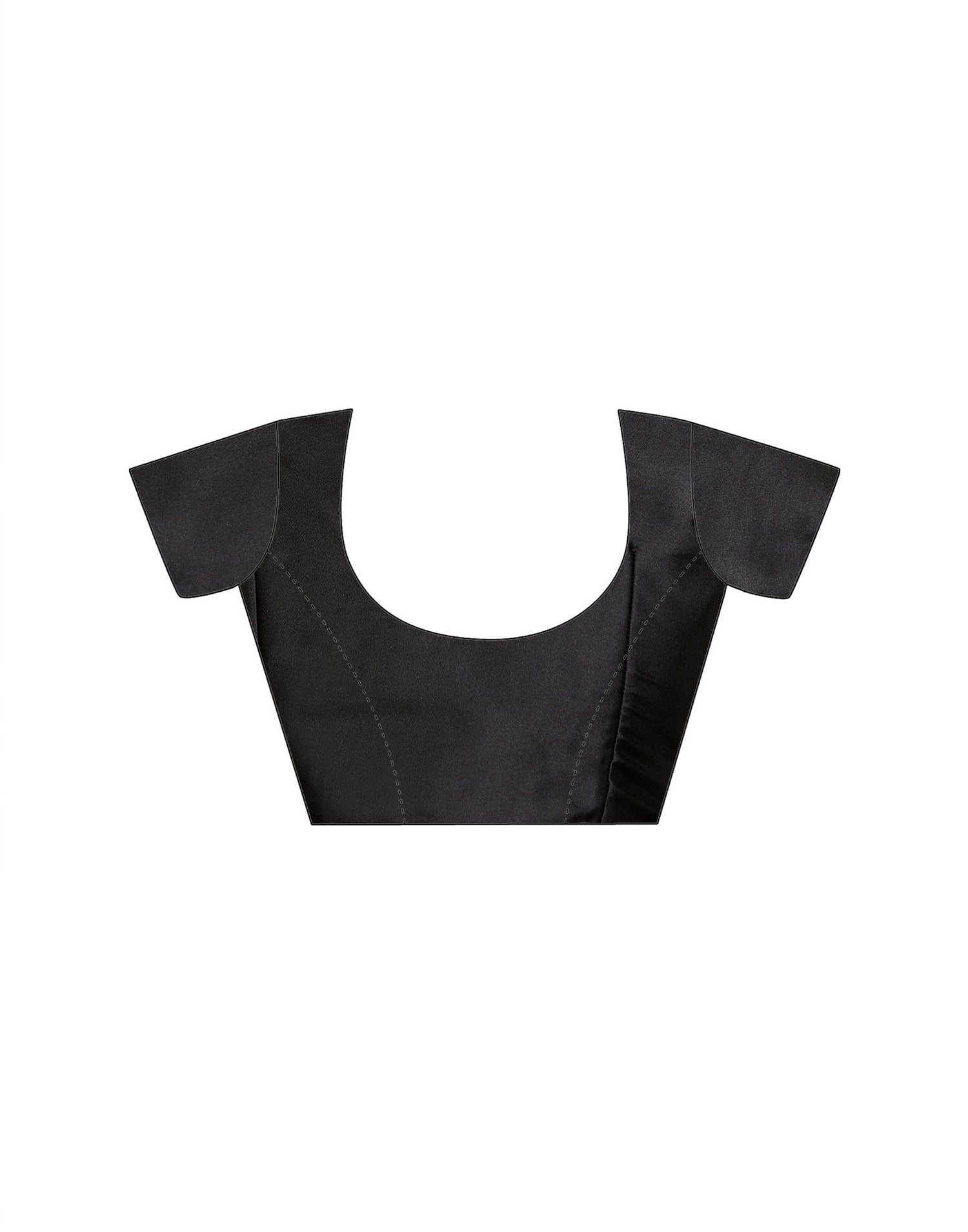 Black Satin Printed Saree