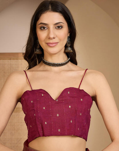 Olive Green Silk Woven Zari Stripe Saree