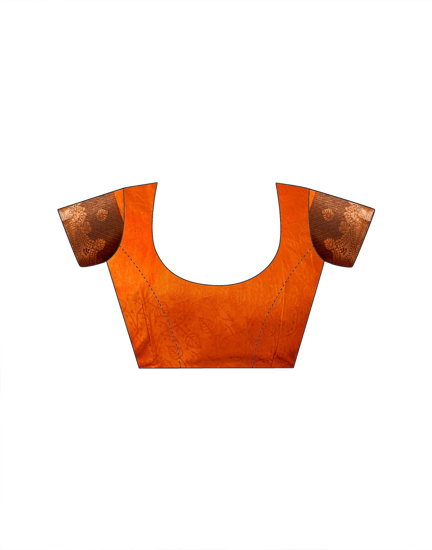 Brown Silk Woven Printed Saree