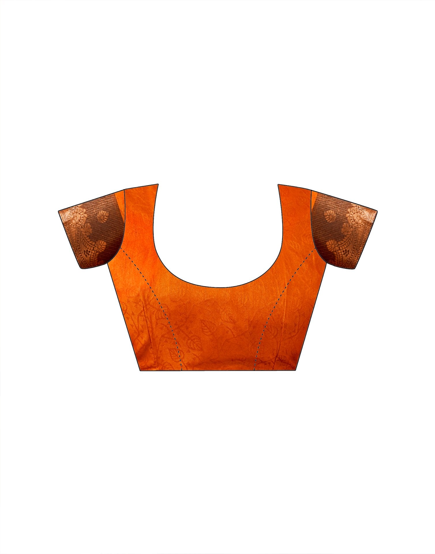 Brown Silk Woven Printed Saree