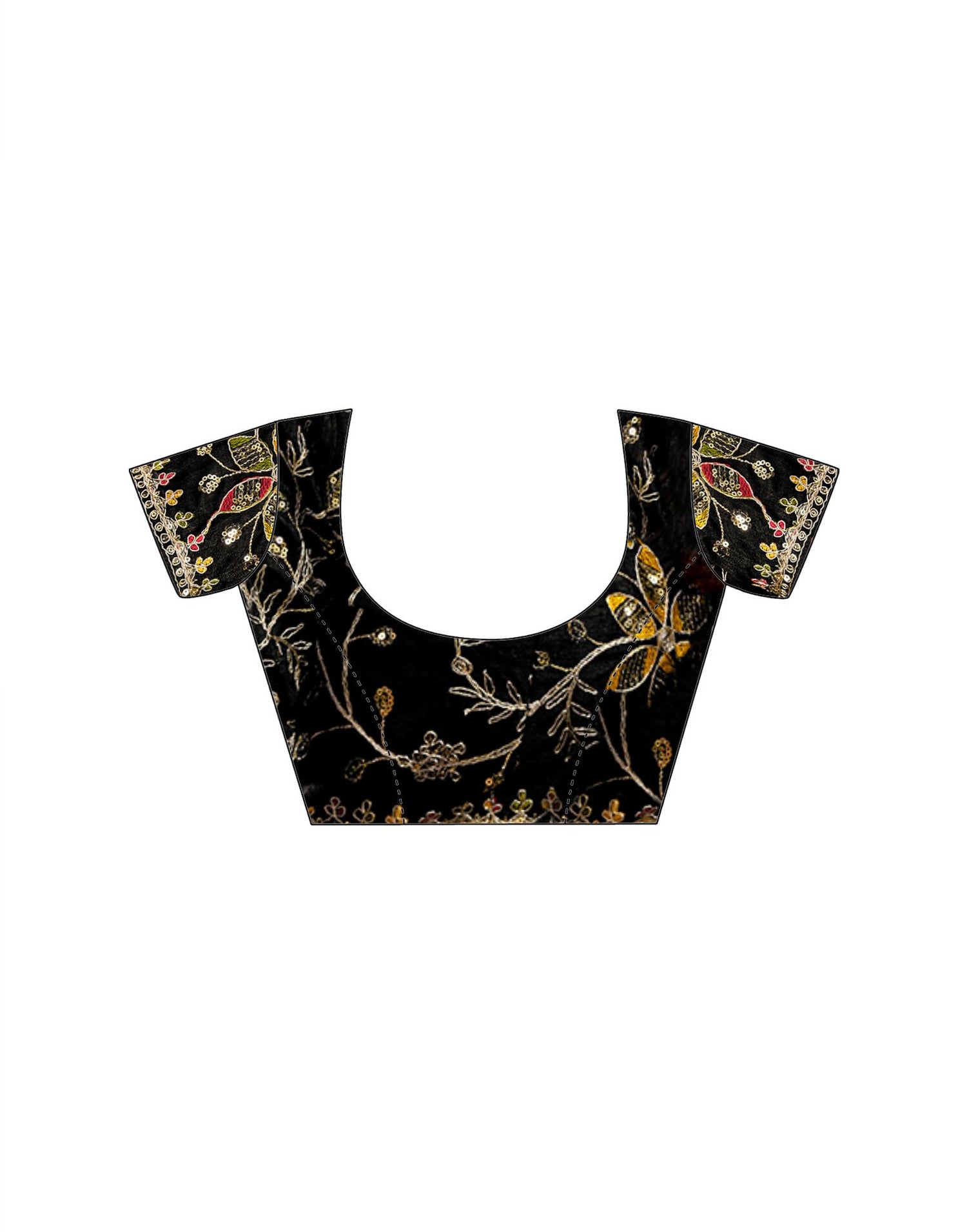 Black Georgette Printed Bandhani Saree