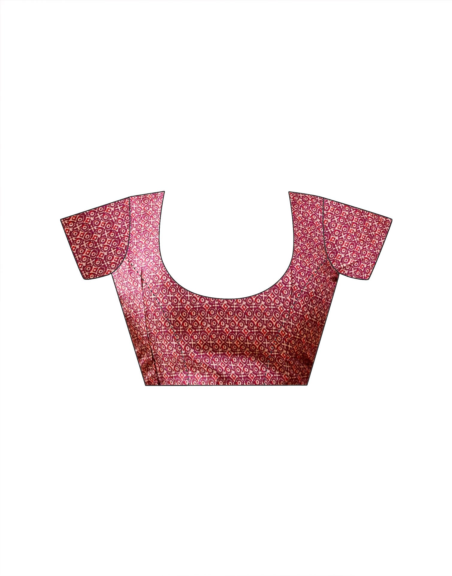 Peach Silk Embroidery Saree