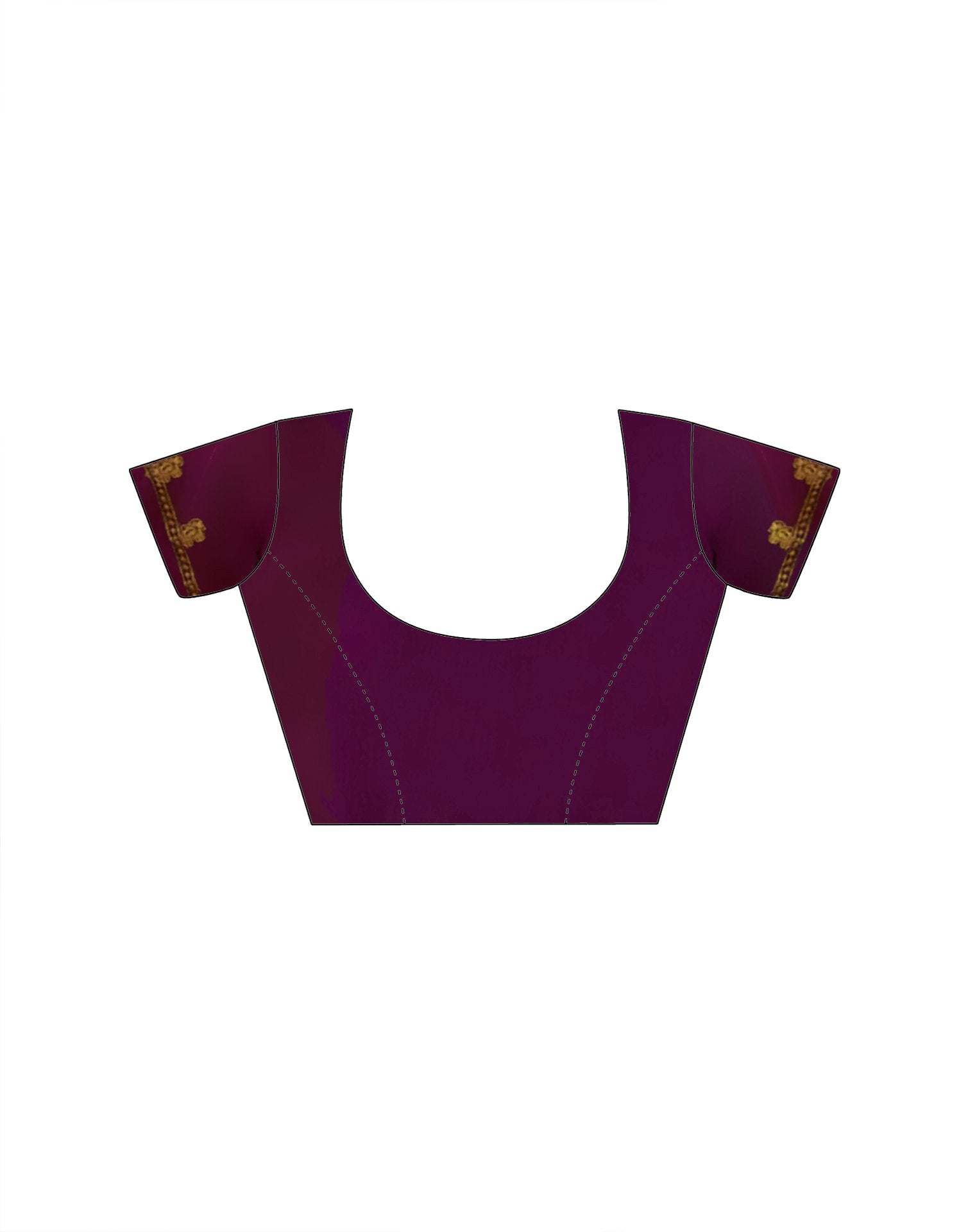 Dark Magenta Georgette Embroidery Saree