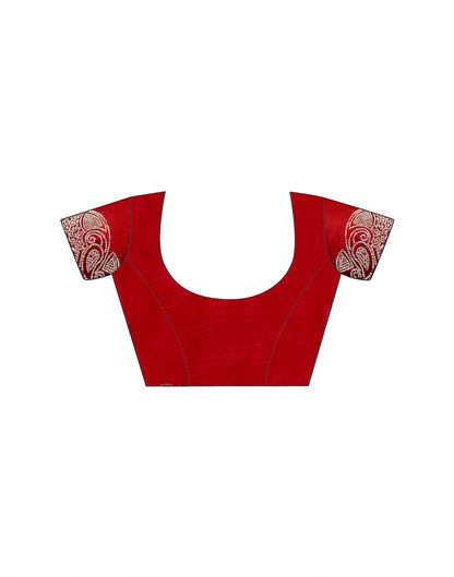 Maroon Chiffon Stone Work Swarovski Saree