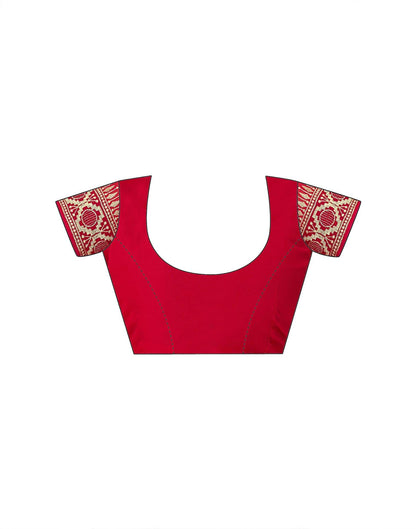 Red Georgette Embroidery Saree