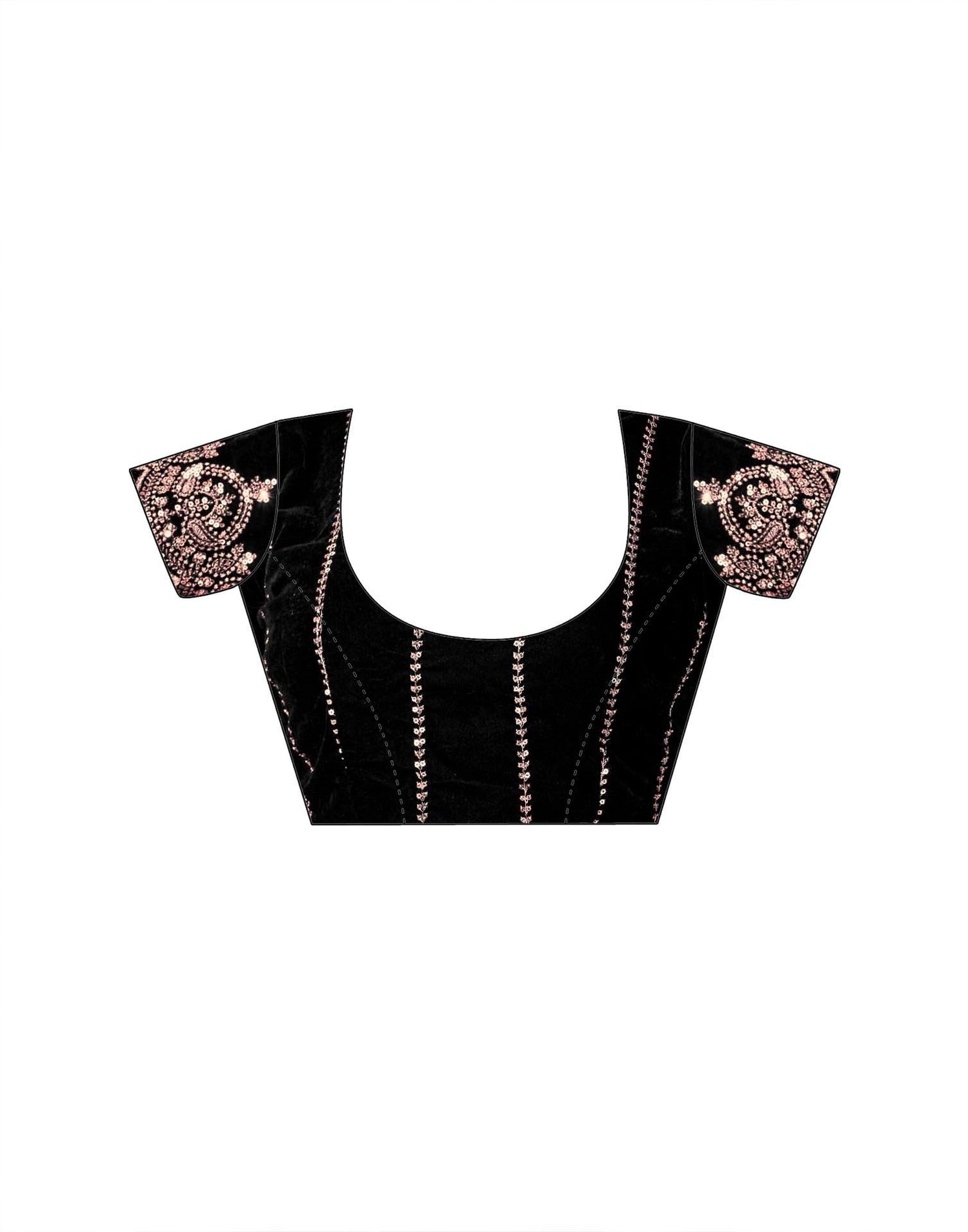 Red Net Sequence Embroidery Saree