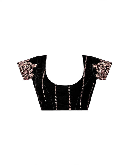 Red Net Sequence Embroidery Saree