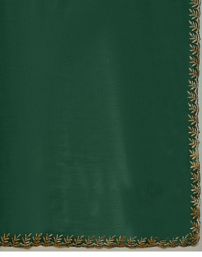 Green Silk Embroidery Saree