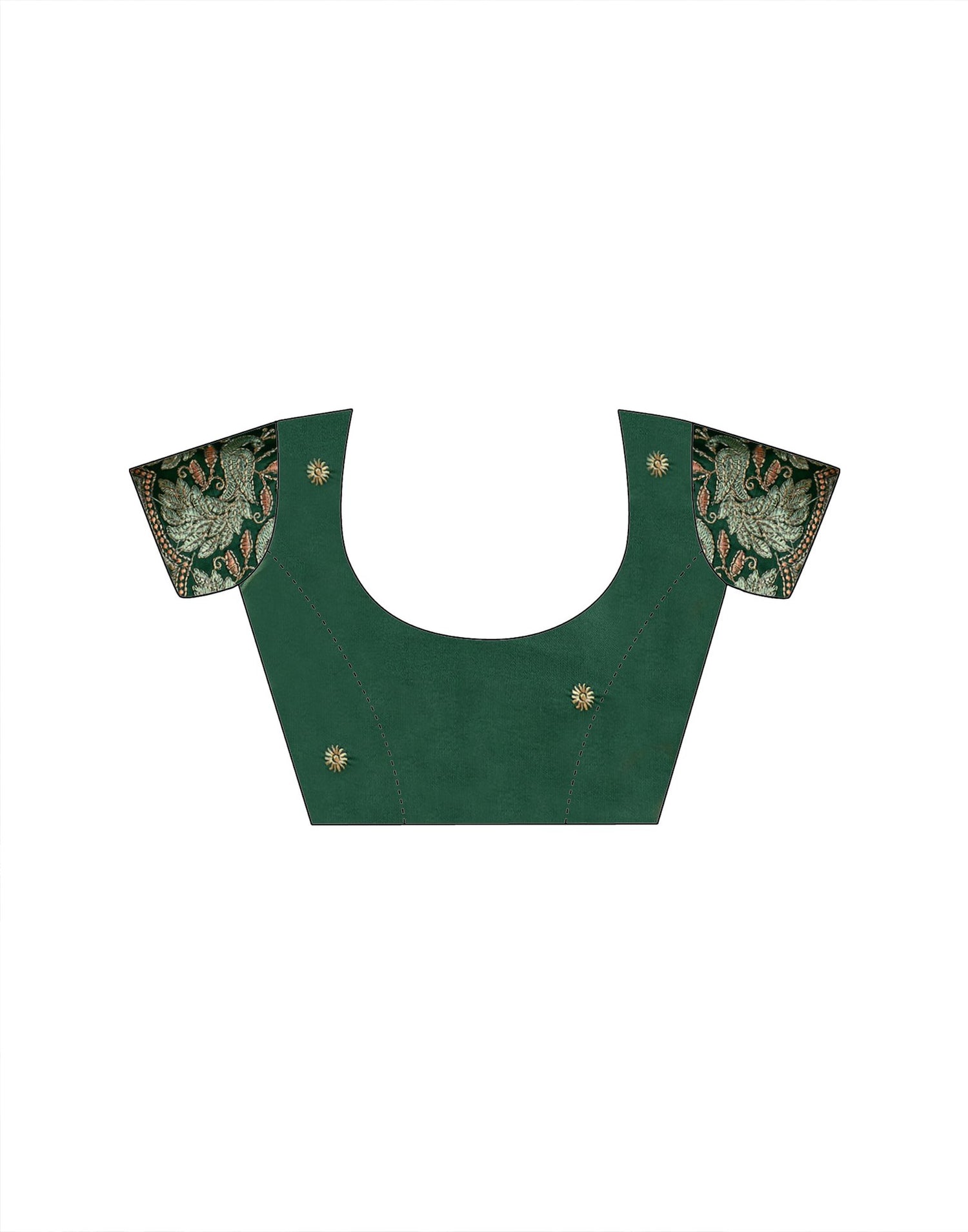 Green Silk Embroidery Saree