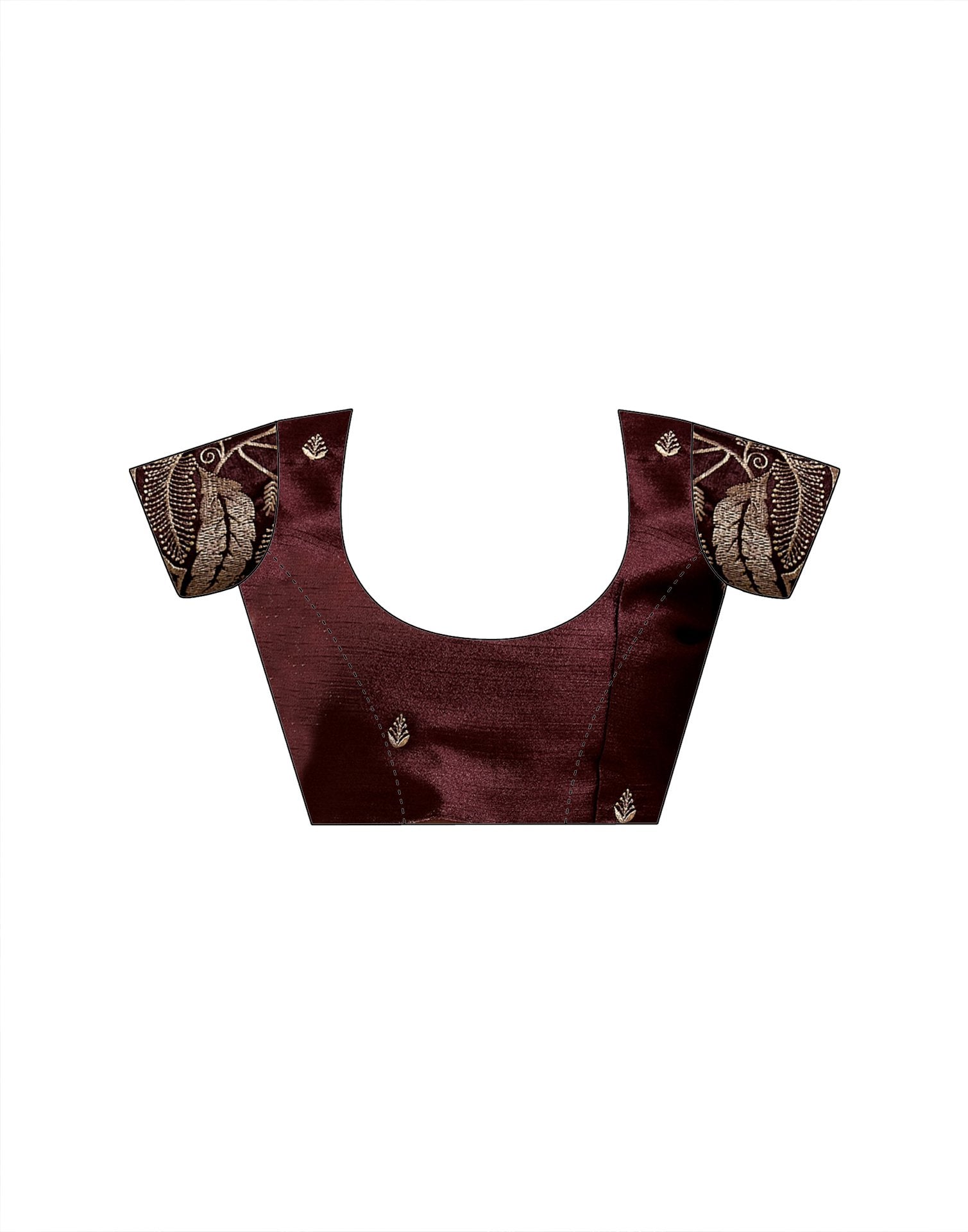 Maroon Shimmer Embroidery Saree