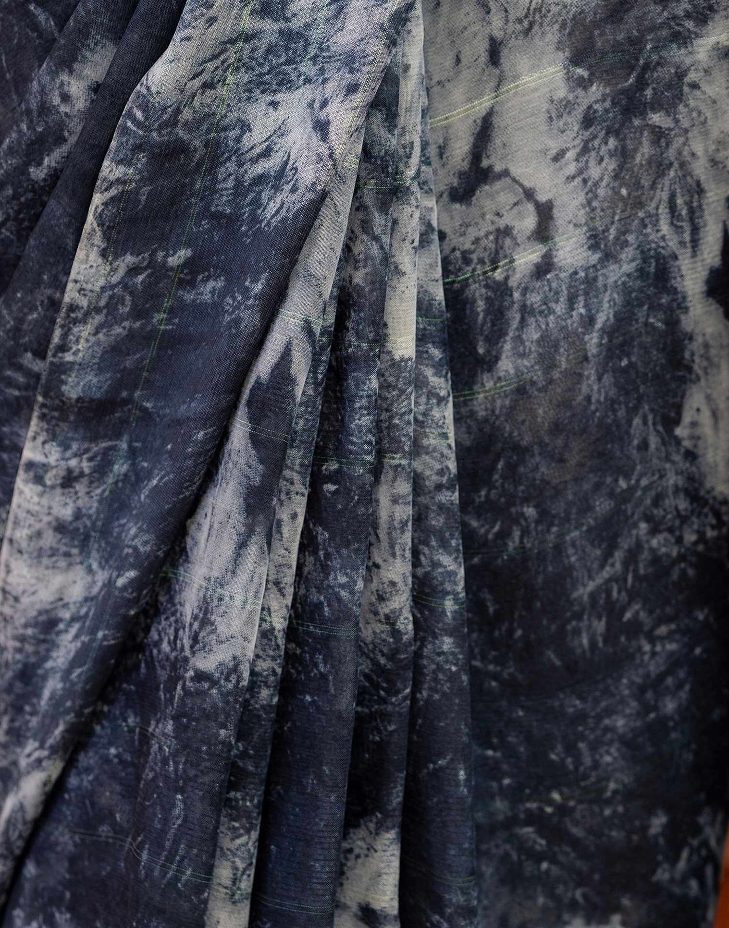 Ready To Wear Dark Grey Georgette Printed Saree