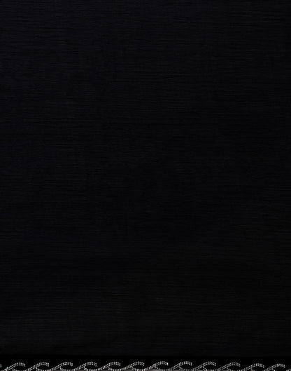 Black Chiffon Stone Work Embellished Saree