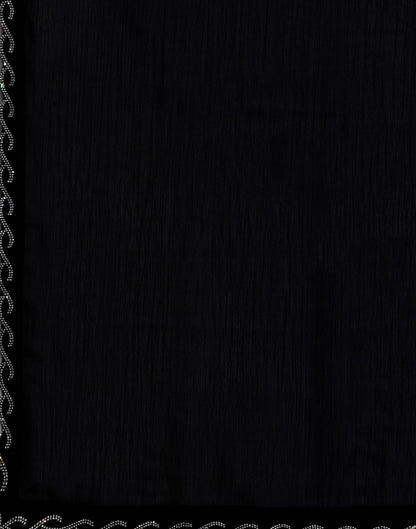 Black Chiffon Stone Work Embellished Saree