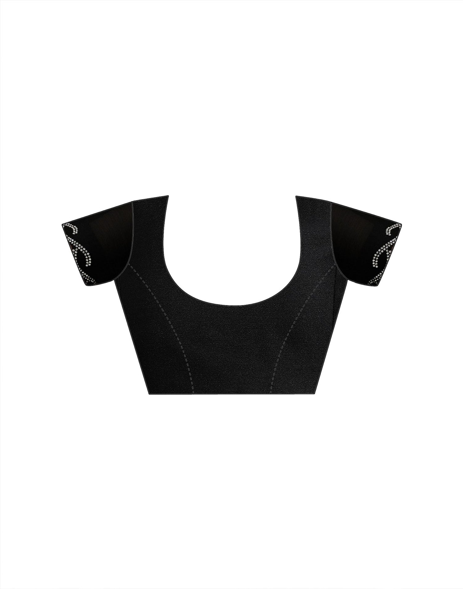 Black Chiffon Stone Work Embellished Saree