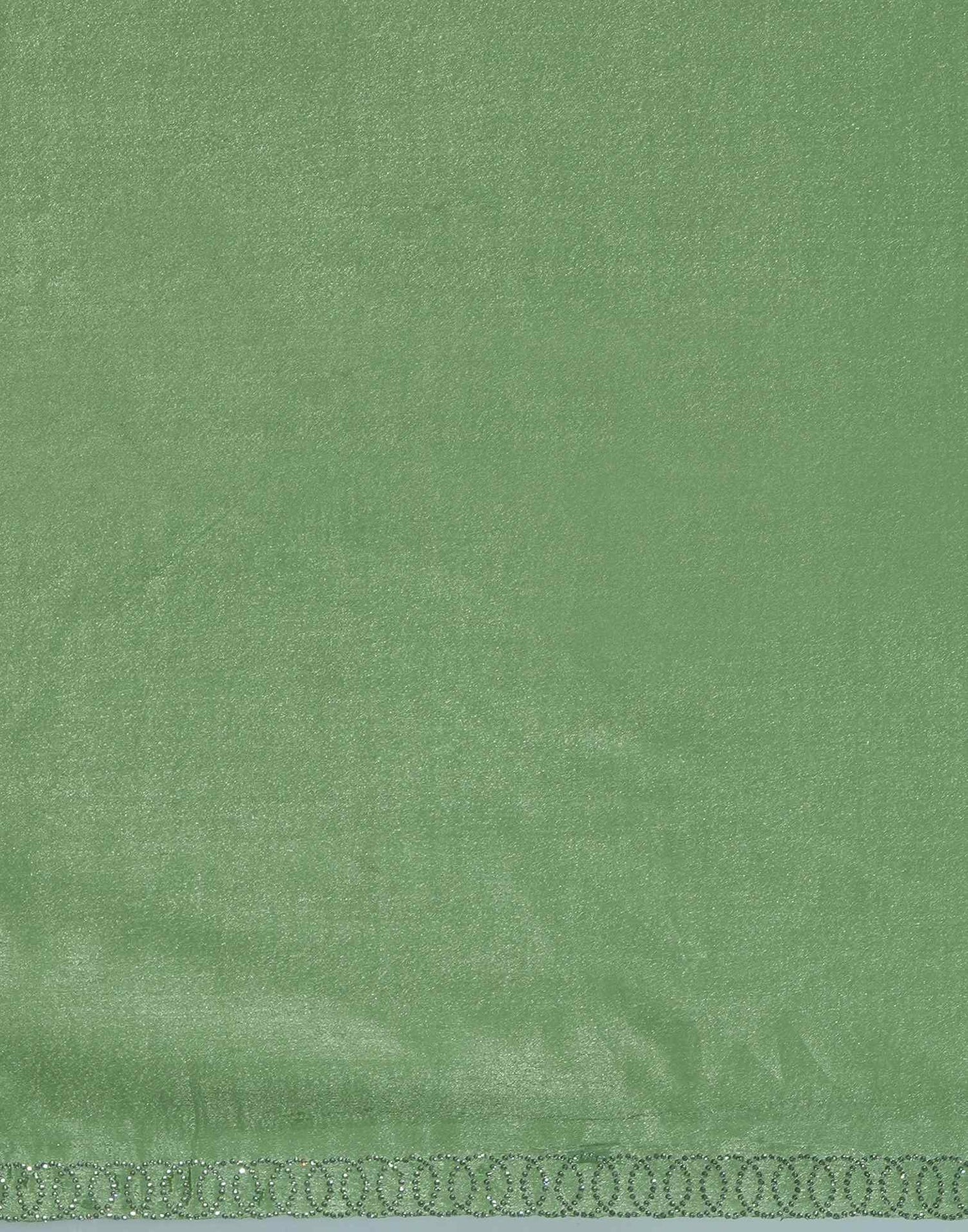 Pista Green Chiffon Stone Work Embellished Saree