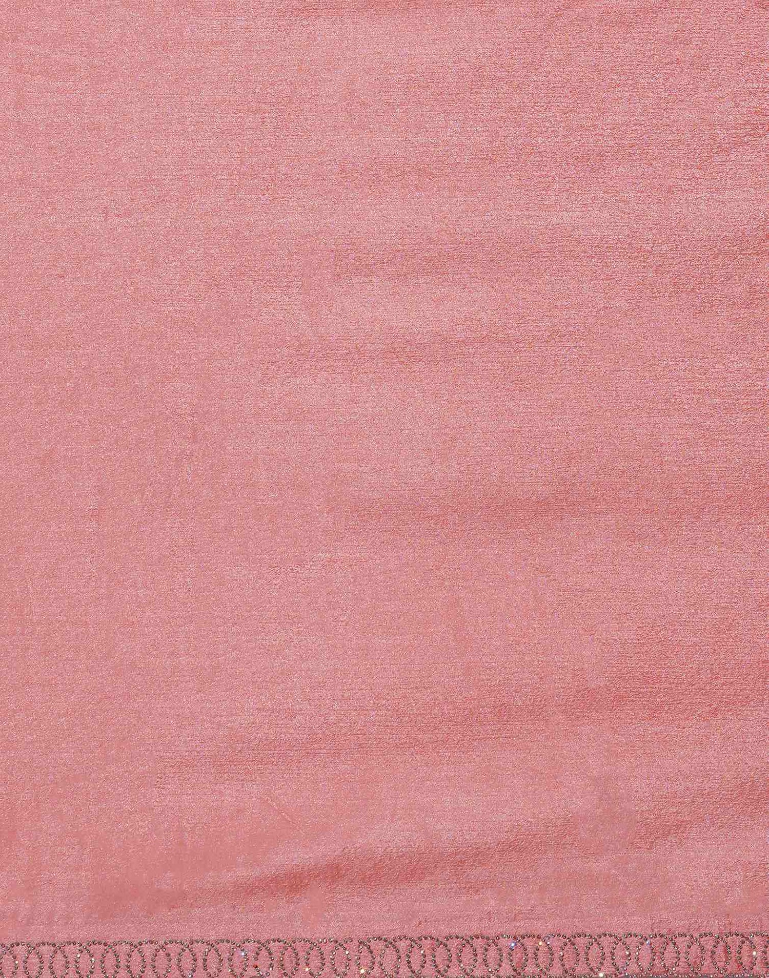 Light Peach Chiffon Stone Work Embellished Saree