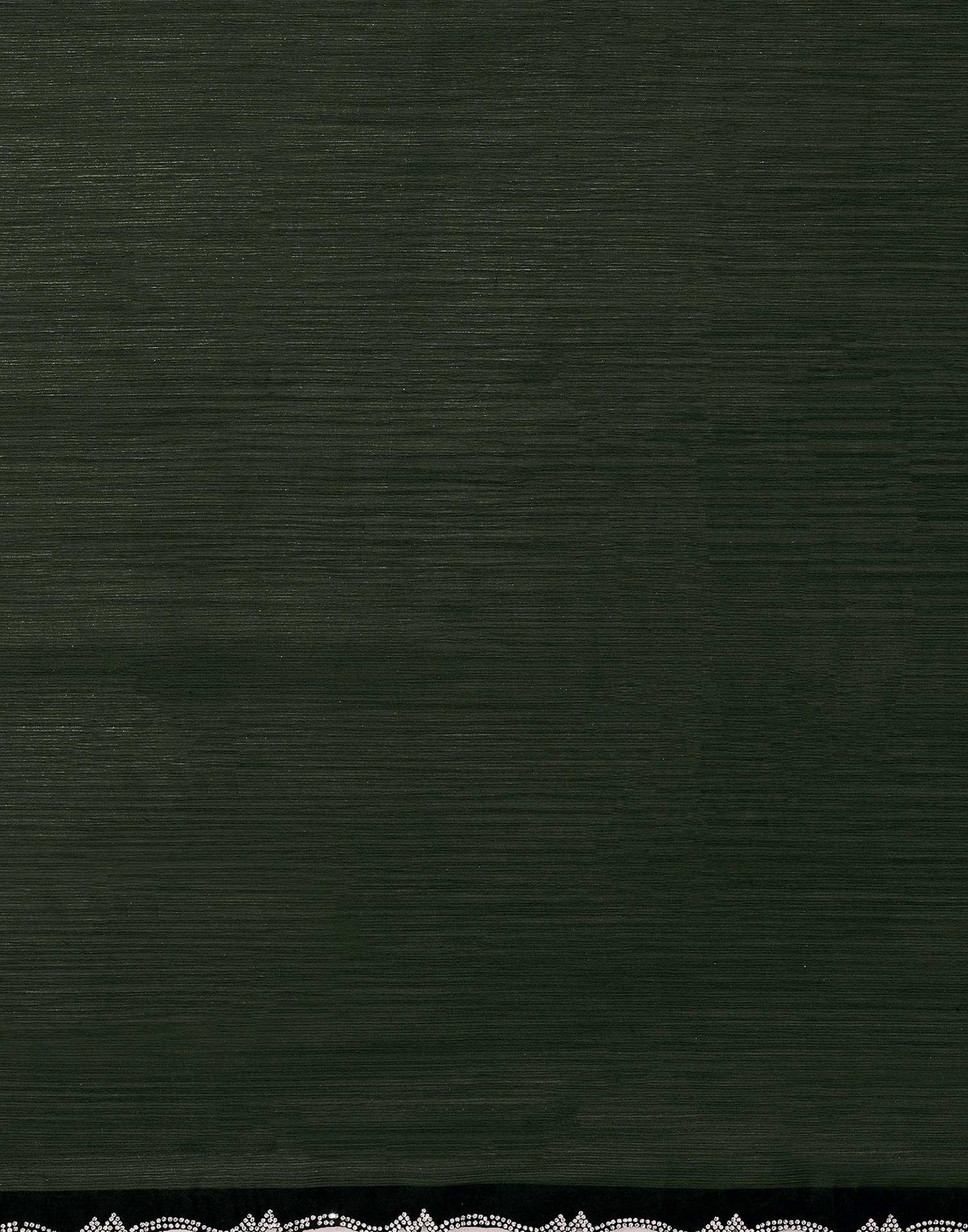 Bottle Green Chiffon Stone Work Swarovski Saree