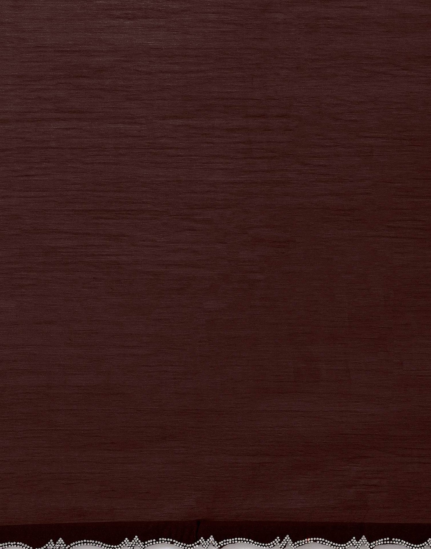 Coffee Brown Chiffon Stone Work Swarovski Saree