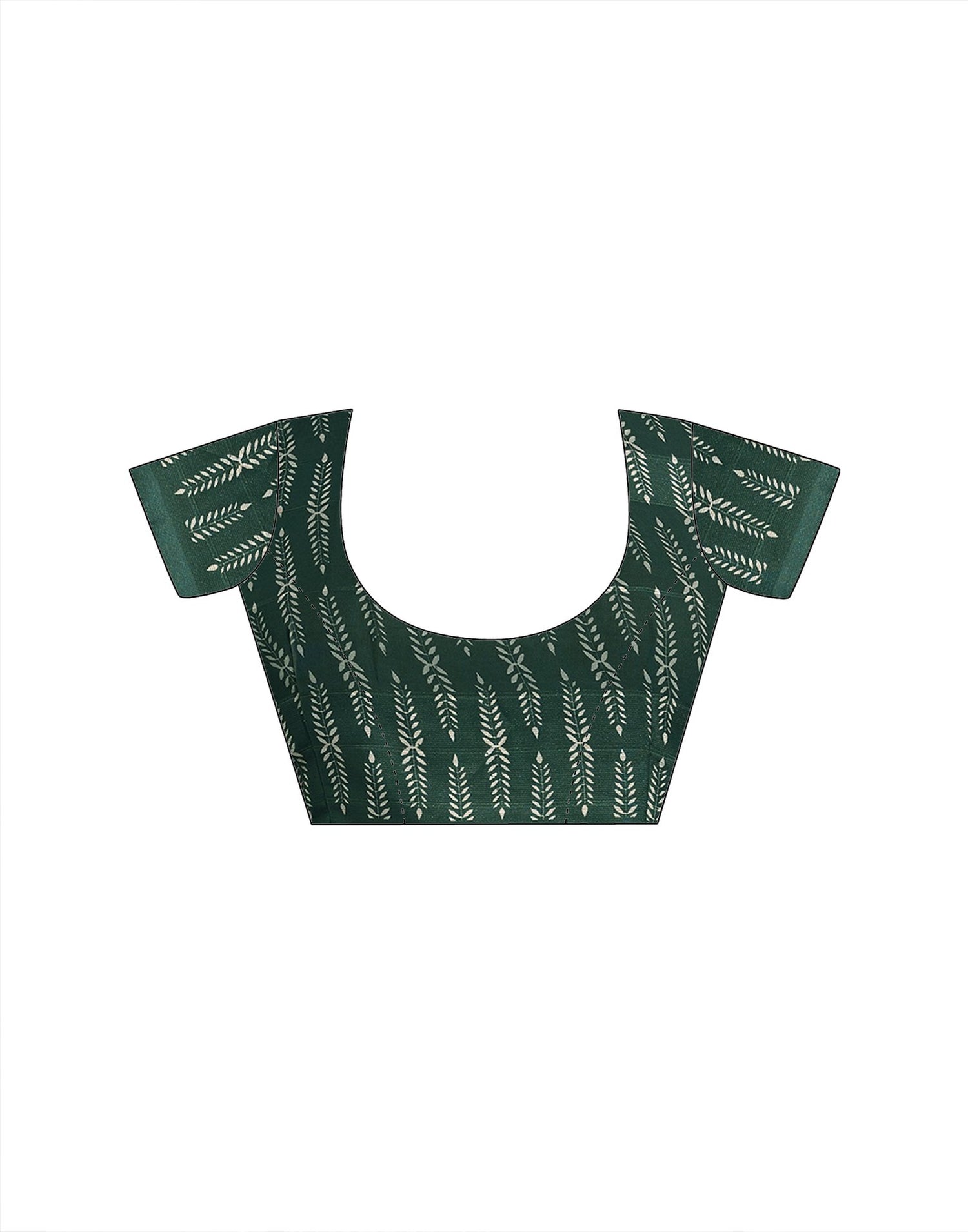 Dark Green Georgette Printed Saree