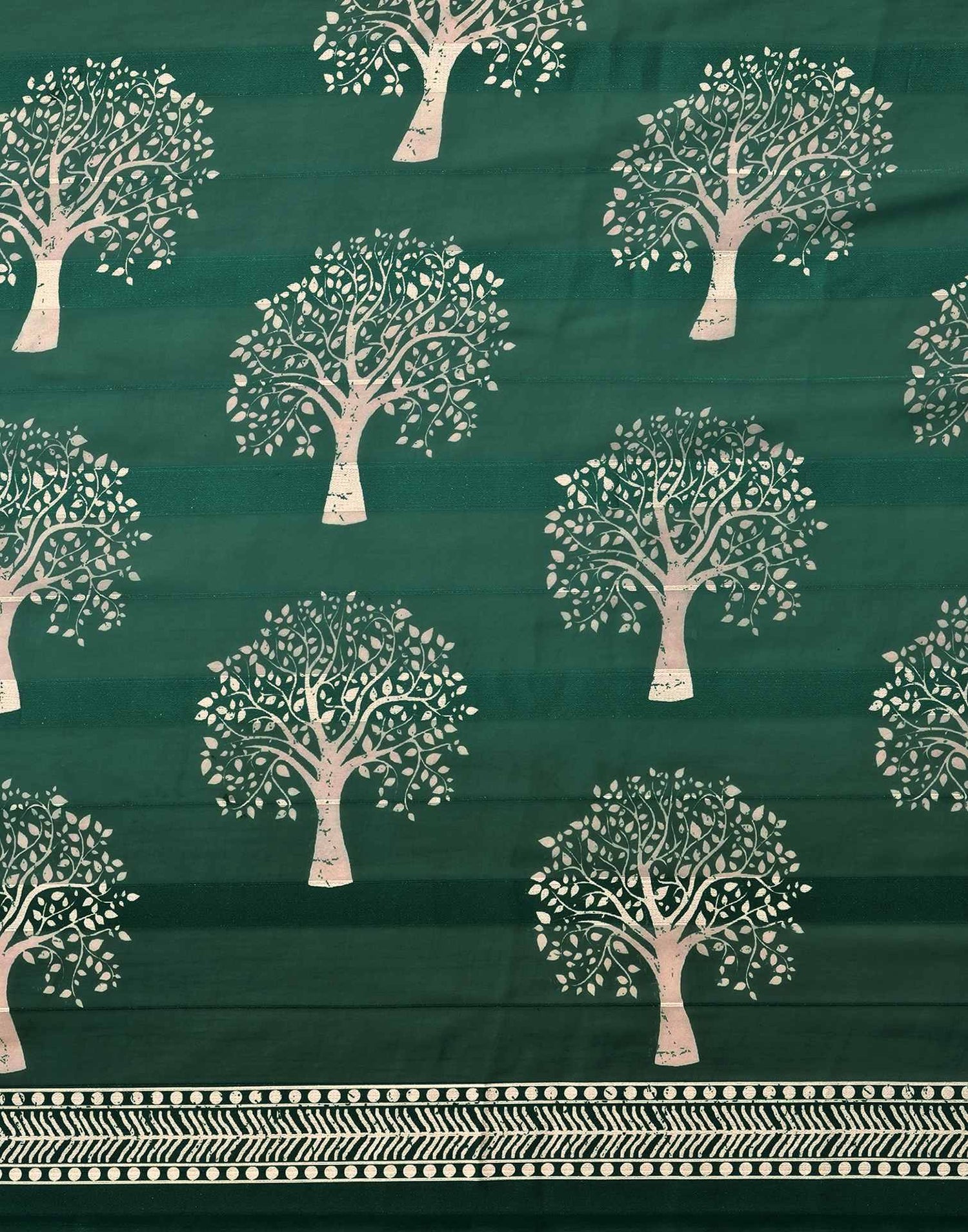 Dark Green Georgette Printed Saree