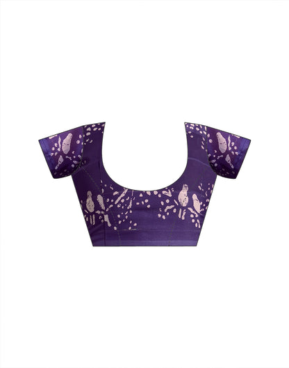 Purple Georgette Printed Saree