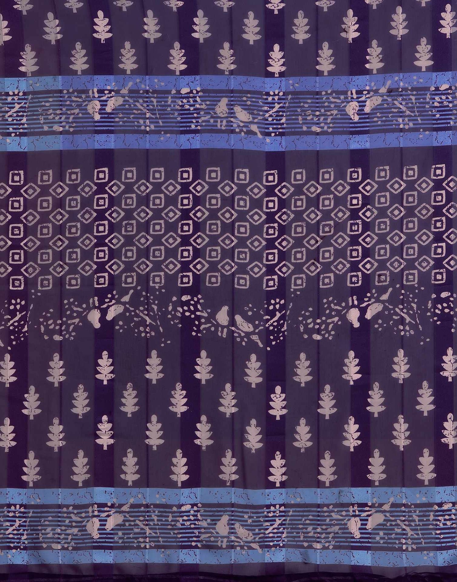 Purple Georgette Printed Saree