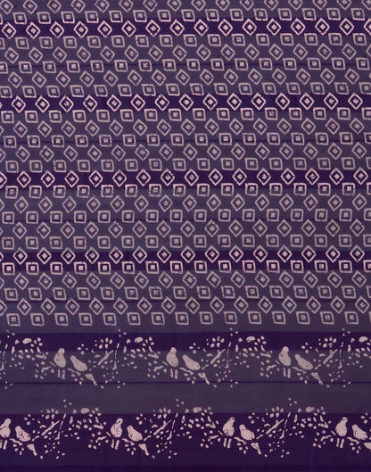 Purple Georgette Printed Saree