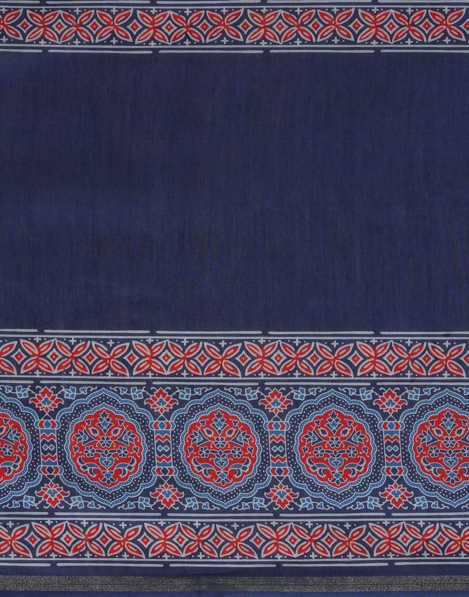 Blue Silk Printed Saree