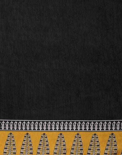 Black Silk Printed Saree